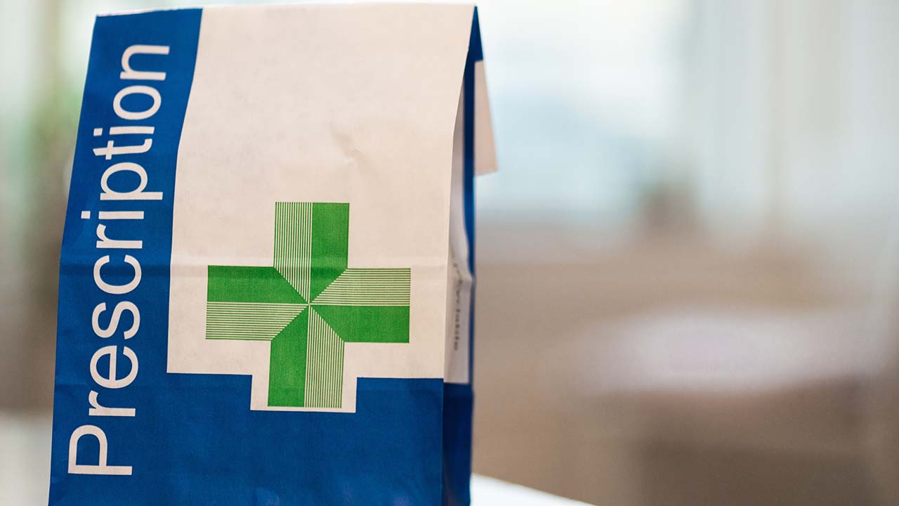 photo of a prescription bag